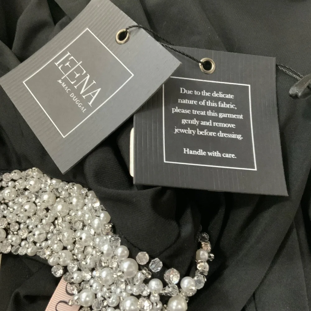 Mac Duggal black dress NWT - Picture 5 of 9